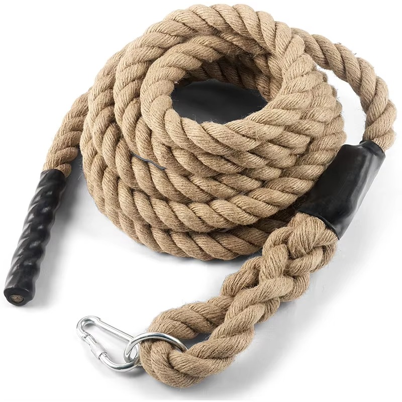 Battle Rope Exercise - Fitnessgeräte: Professionelles Hanf-Power-Trainingsseil für Outdoor-Kampf-Fitness-Training –