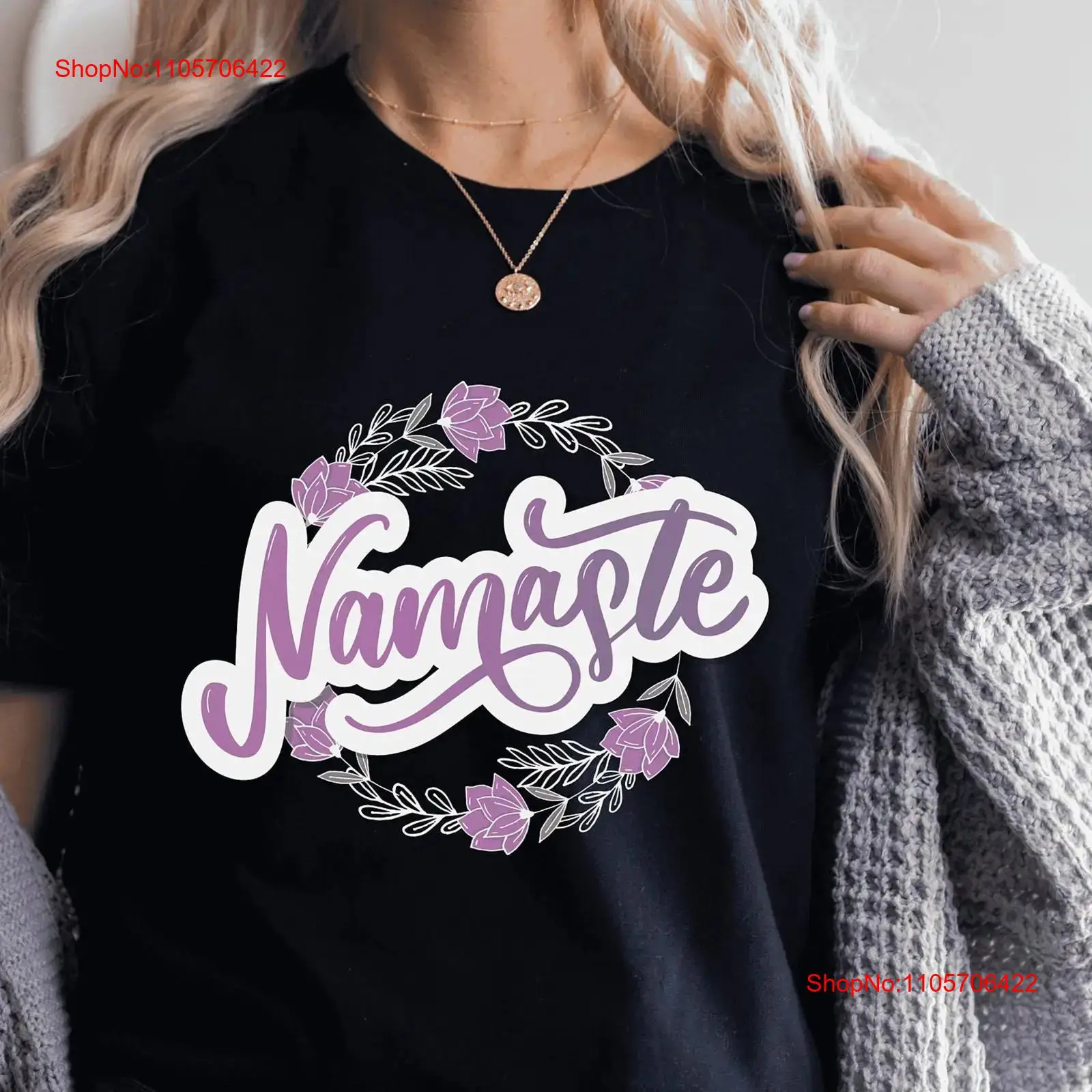Yoga Fitness Teacher - Namaste Lila T-Shirt für Yoga-Lehrer, Liebhaber