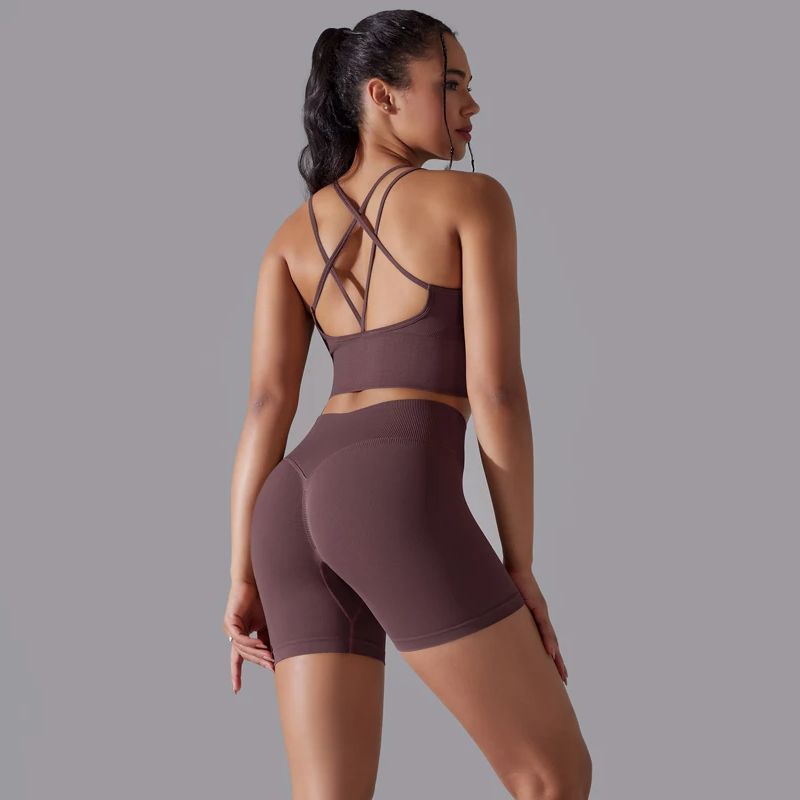 Yoga Fitness Kleidung - Sexy Yoga-Sets für Damen, nahtloser Sportanzug,