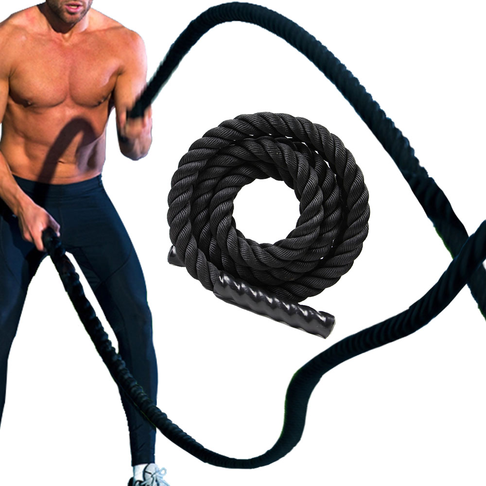 Battle Rope Exercise - Poly-Dacron Battle Rope für Heimfitness, Übungen