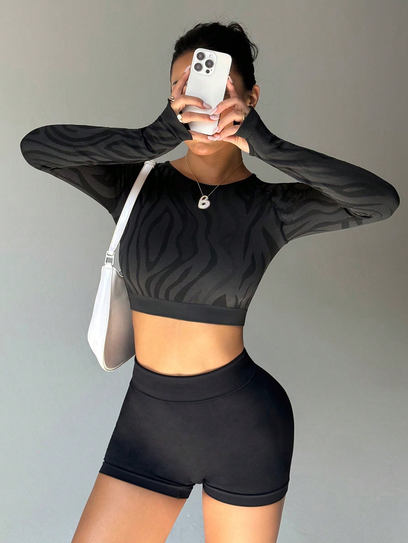 Damen Zebra-Print Langarm-Crop – Yoga Fitness Fit Club Bewertung und Preis