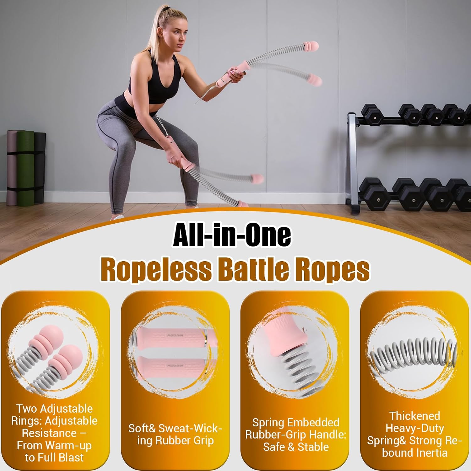 Tragbare Seillose Battle Ropes – Battle Rope Exercise Bewertung und Preis