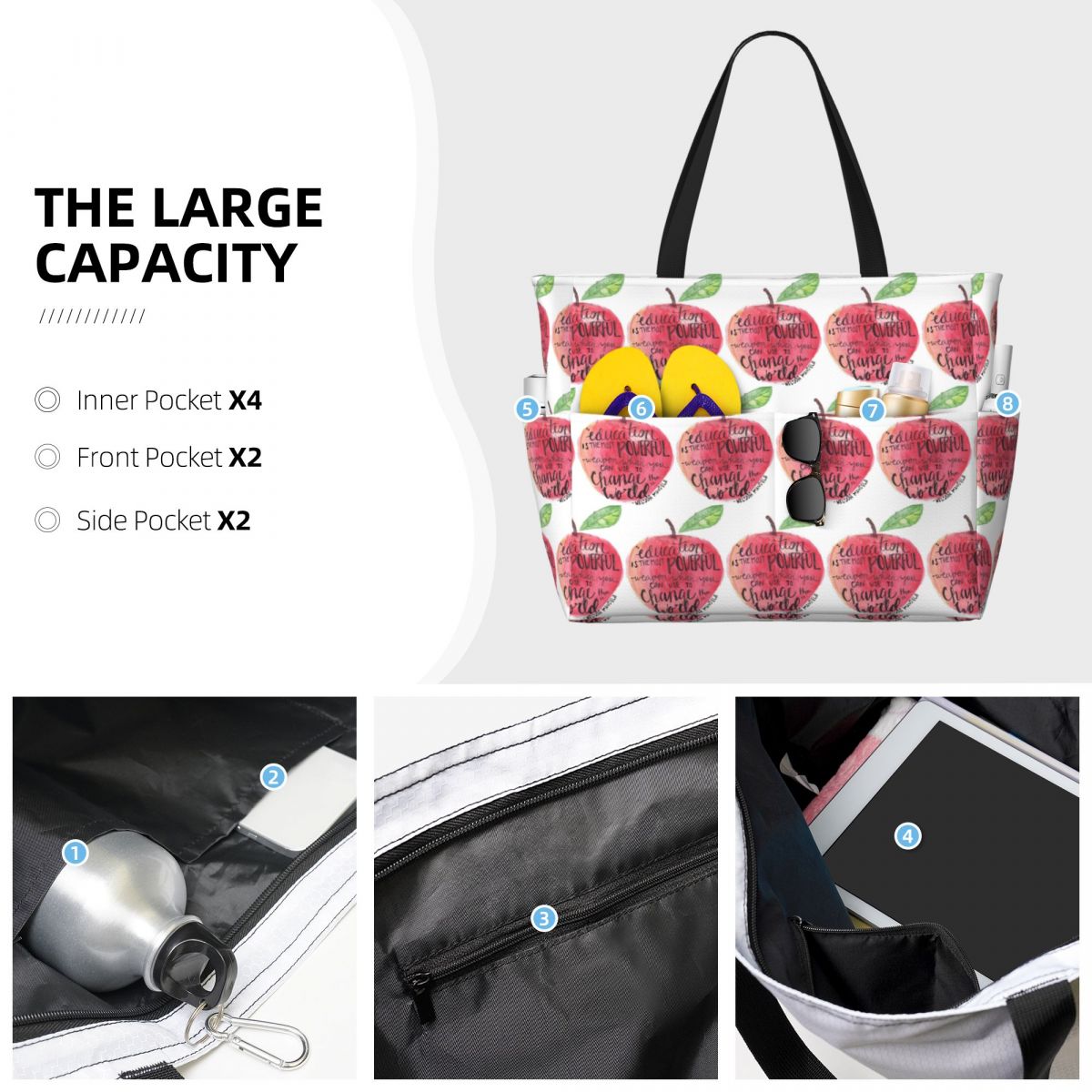 Strandtasche mit Lehrer-Zitat, – Yoga Fitness Teacher Bewertung und Preis