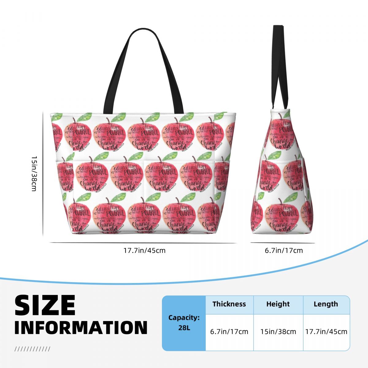 Strandtasche mit Lehrer-Zitat, – Yoga Fitness Teacher Bewertung und Preis