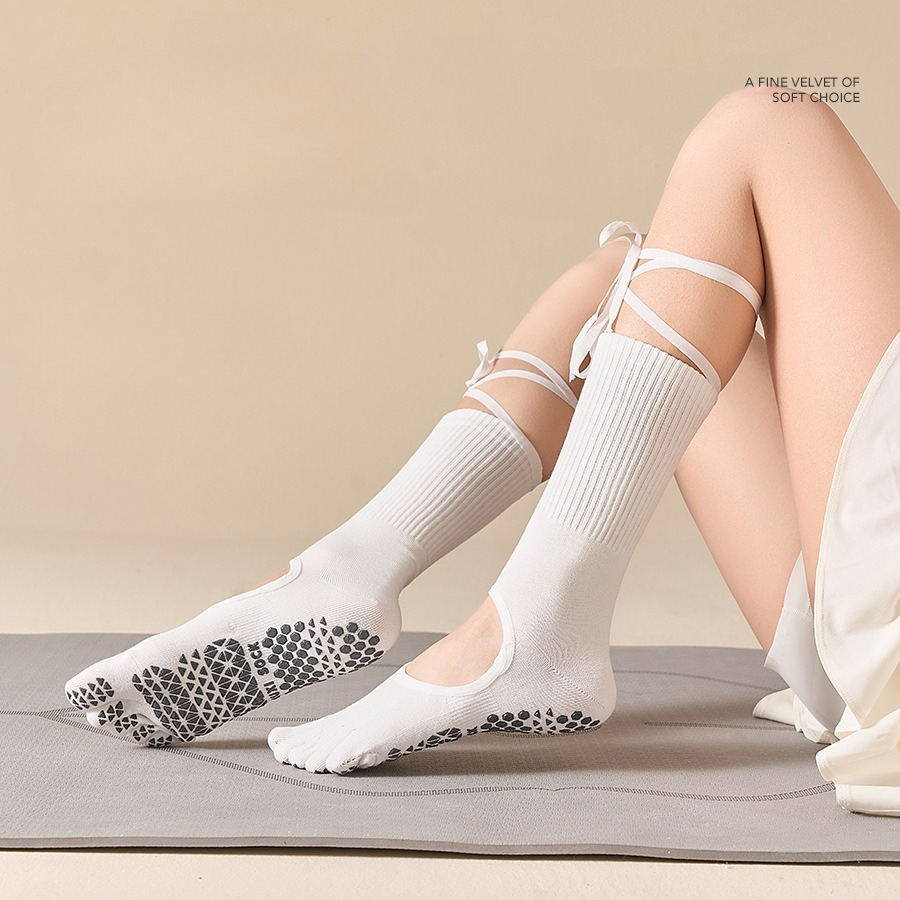 Damen-Schnür-Yoga-Socken mit G – Yoga Dance & Fitness Center Llc Bewertung und Preis