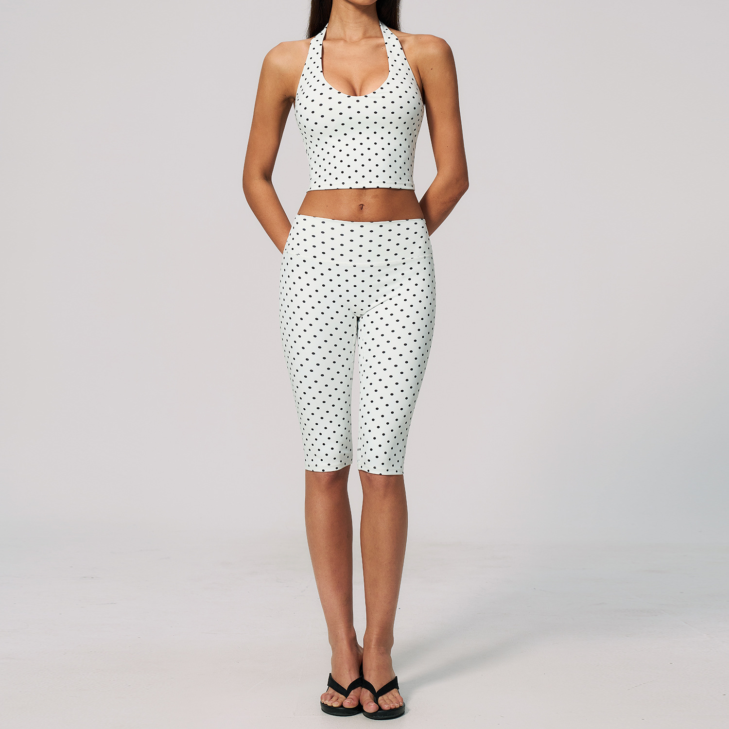 STYLISH LADY Polka Dot Halter  – Yoga Fitness Fit Club Bewertung und Preis